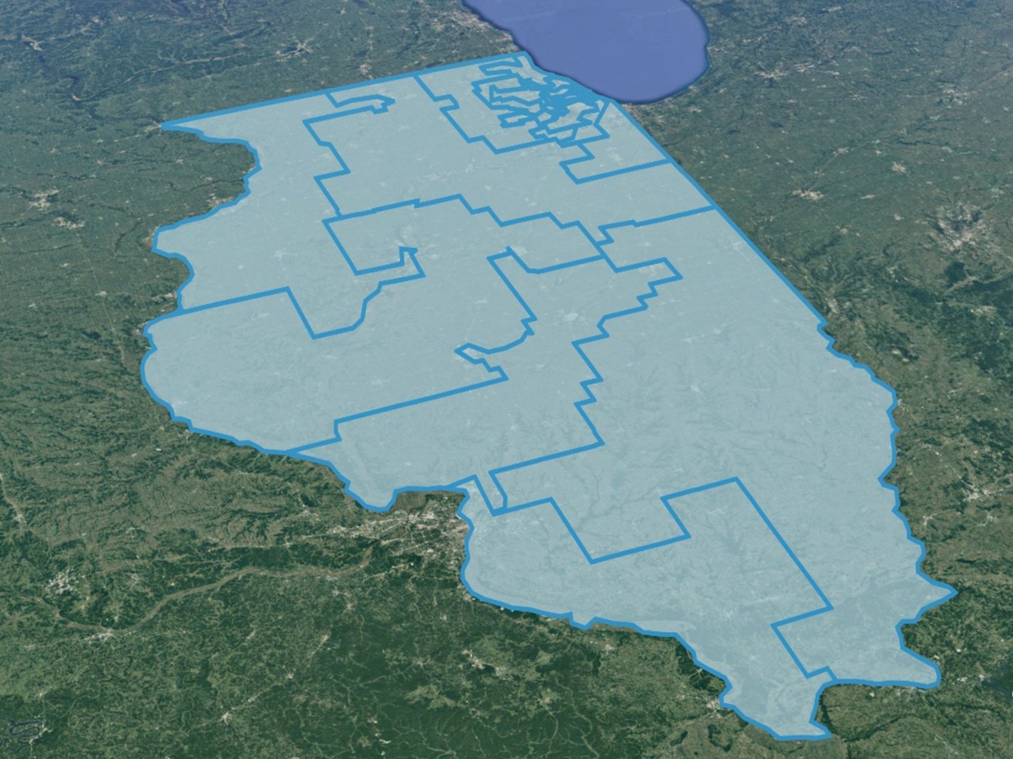 Map of Illinois Congressional Districts