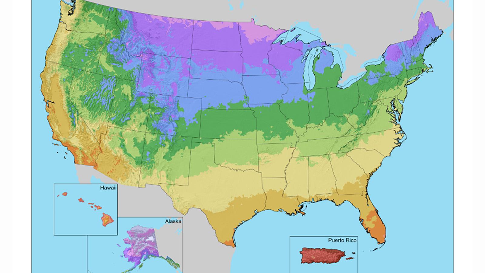The 2023 plant hardiness zone map. (USDA)