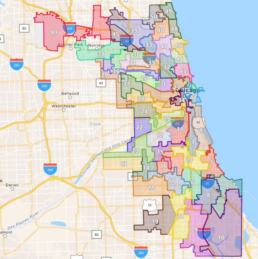 A proposed Chicago Ward Map supported by the Chicago City Council's Black Caucus. (Provided)