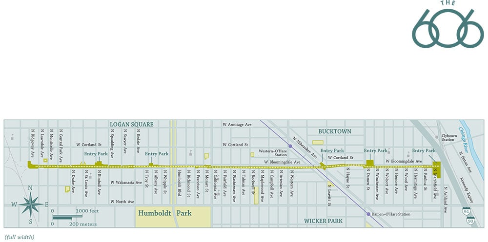 606 park chicago map