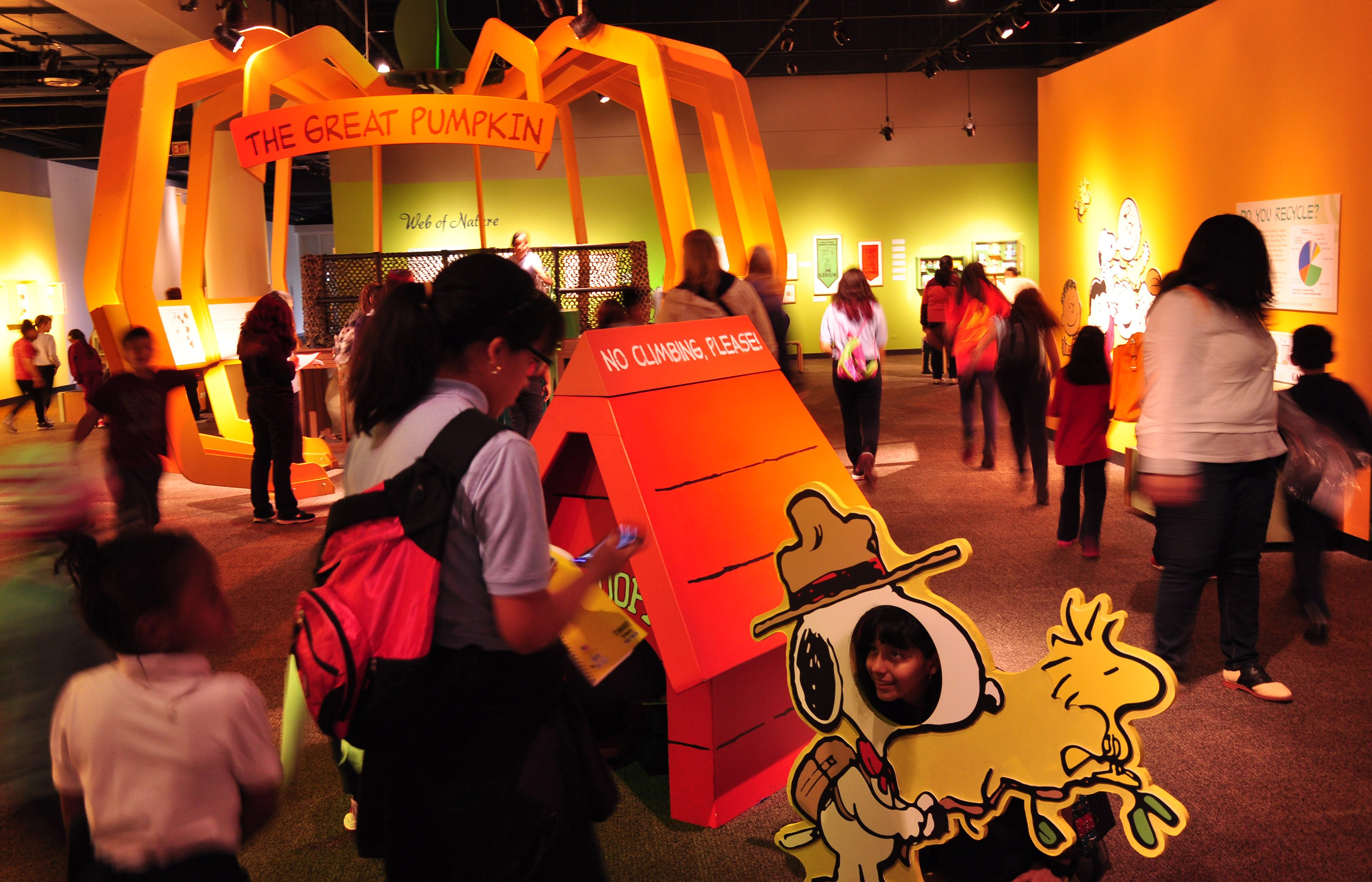 The "Peanuts ... Naturally" exhibit is on display at the Nature Museum through Jan. 3. (Sean Keenehan)