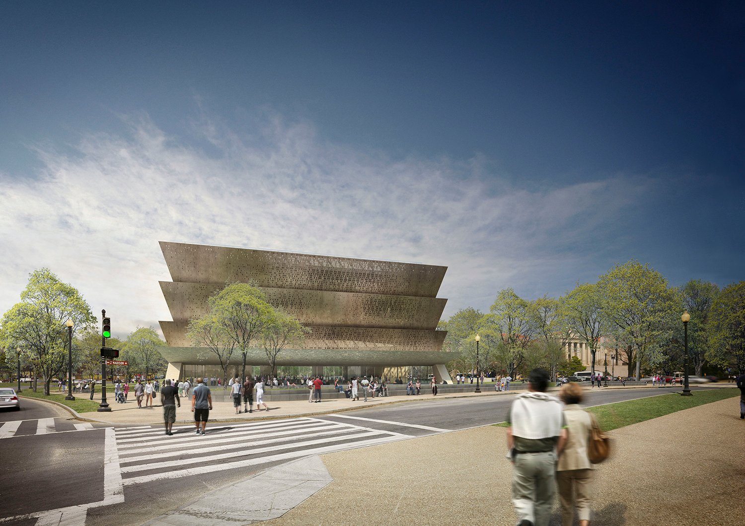 Adjaye Associates. Smithsonian National Museum of African American History and Culture, Washington D.C., current. Courtesy of Adjaye Associates.