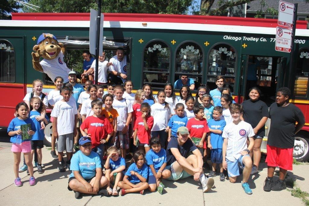 The 'Cubs on the Move Fitness Trolley' (Courtesy of the Chicago Cubs)