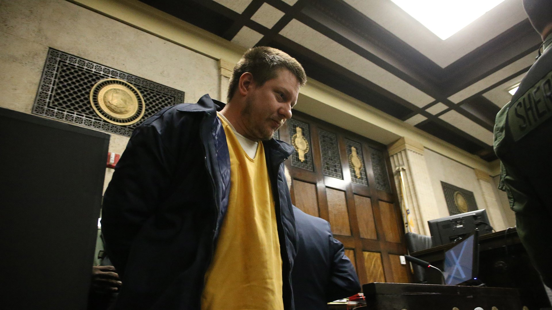 Former Chicago police Officer Jason Van Dyke attends a post-conviction hearing at the Leighton Criminal Court Building on  Dec. 14, 2018. (Antonio Perez / Chicago Tribune / Pool)