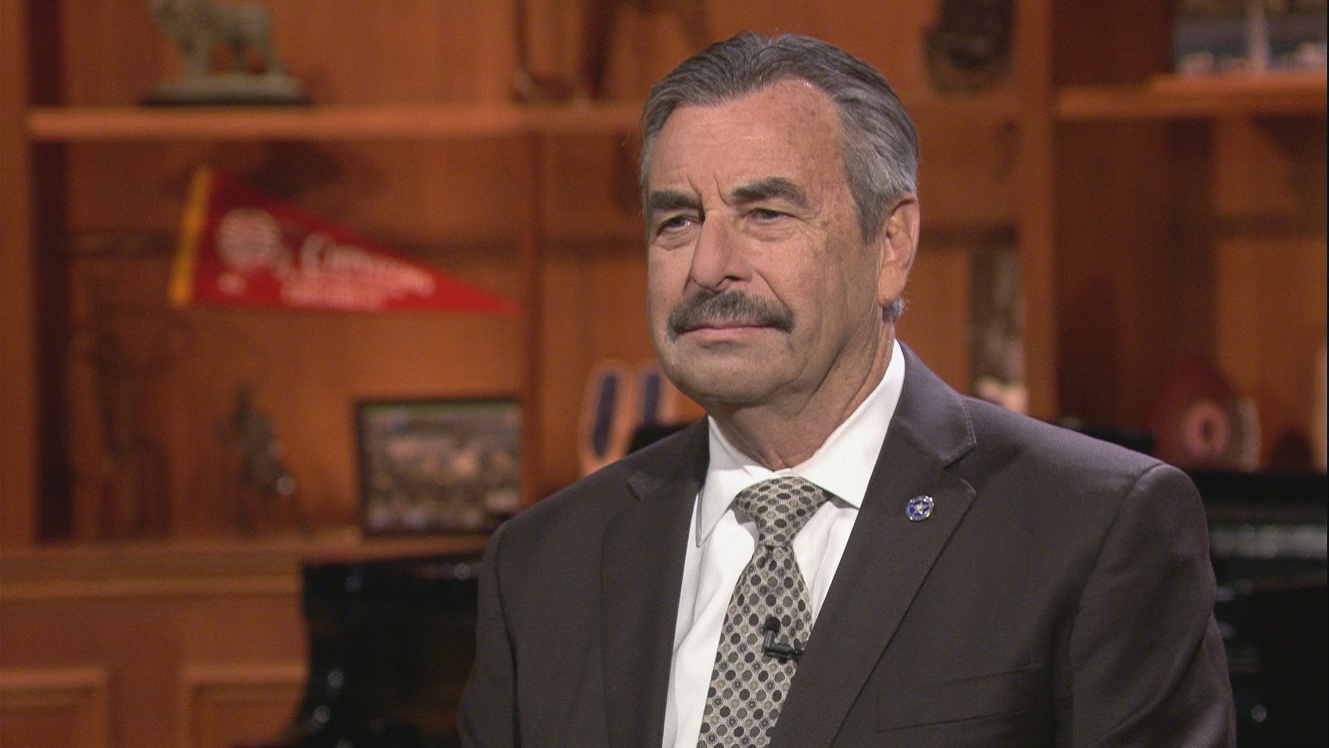 Interim Chicago Police Superintendent Charlie Beck appears on “Chicago Tonight” on Wednesday, Jan. 15, 2020. (WTTW News)