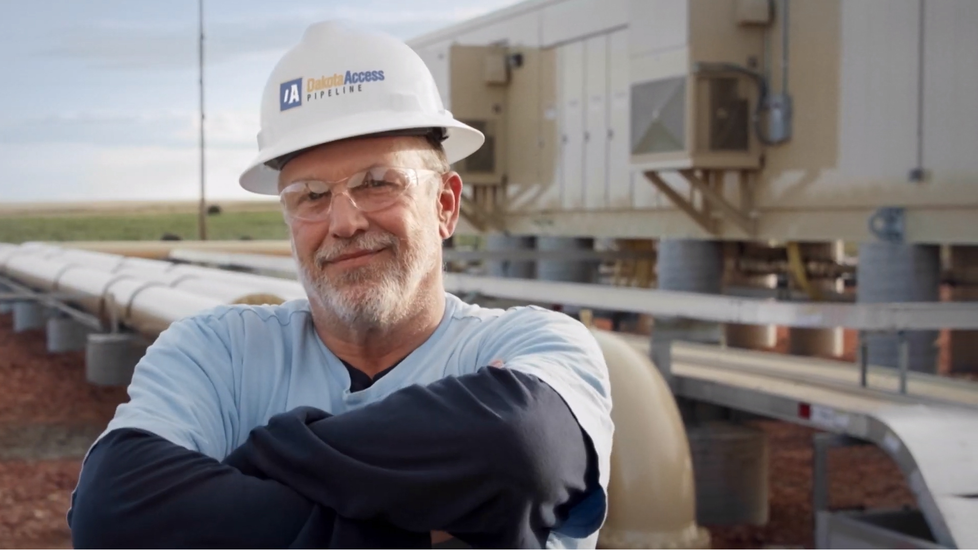 Illinois workers, and jobs, were front and center in a Dakota Access pipeline ad that aired during Super Bowl LIV on Sunday, Feb. 2, 2020. (Energy Transfer / YouTube)