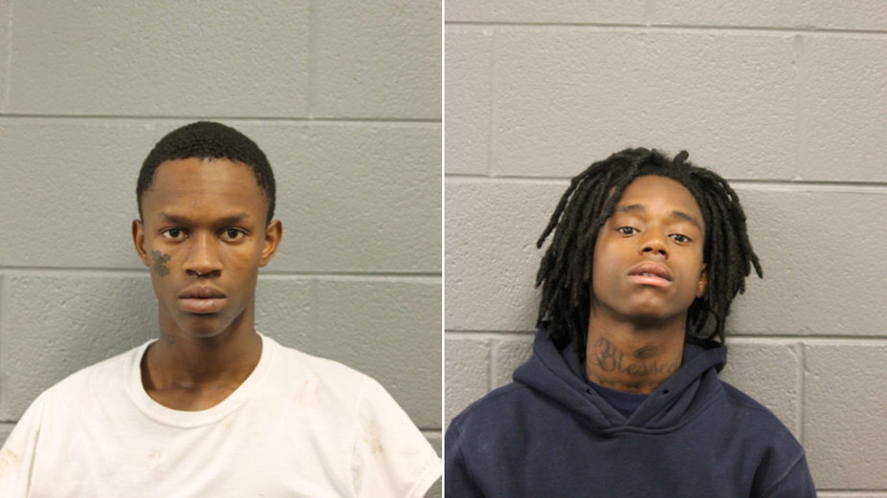 Dimari Terry, left, and Tramaine Watson were each charged with multiple felonies Wednesday. (Chicago Police Department)