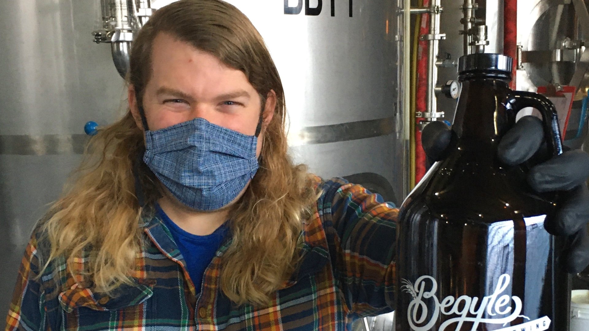 Begyle Brewing's Kevin Cary is about to lose his "Thor-like" locks, all to benefit The Friendship Center food pantry. (Mike Roach)