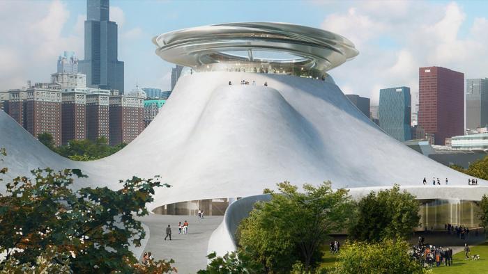 Rendering of the Lucas Museum (Courtesy of the Lucas Museum of Narrative Art)