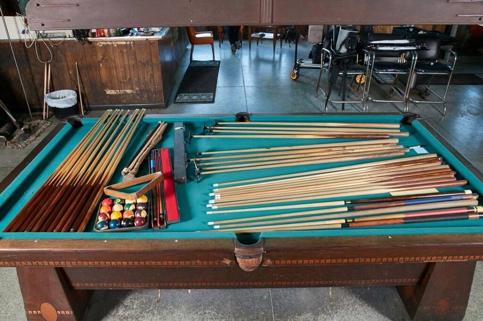 When Oak Park Billiards suddenly closed 10 years ago, all of the equipment was left inside. Many of the regulars who had left their cues there had to call the owners to retrieve them. (Courtesy of Karen Mcmillin)