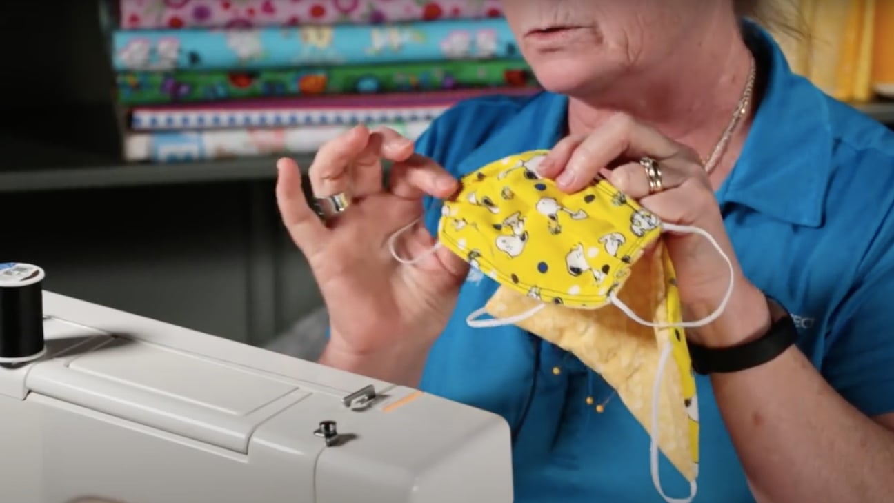 Mask sewing tutorials abound on YouTube. (Kathy Braidich / YouTube)