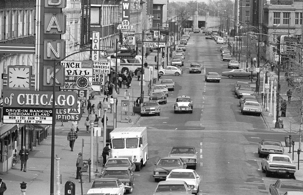 1970 Photo of Traffic on Broadway at Fourth Avenue