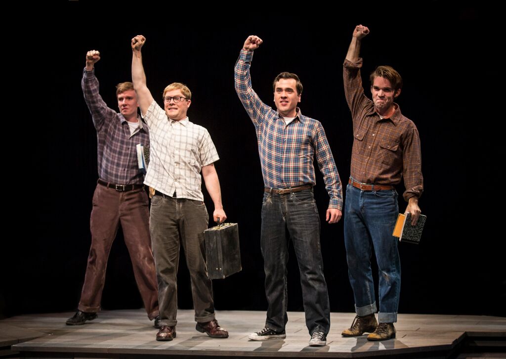 Ben Barker, Alex Weisman, Nate Lewellyn, Patrick Rooney in October Sky (Photo, Liz Lauren)