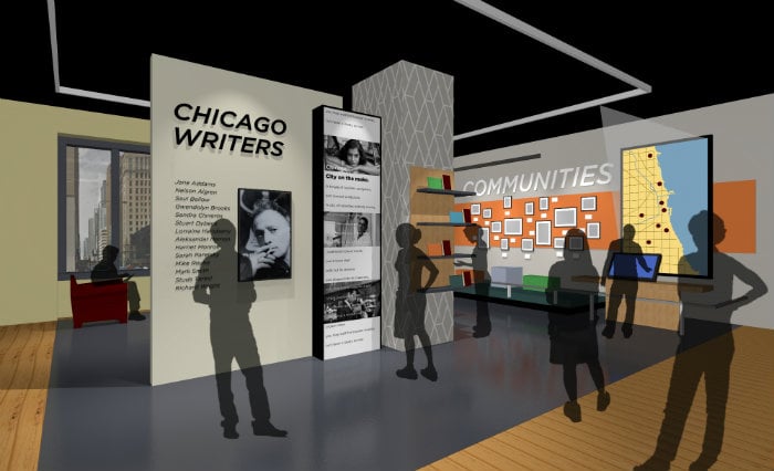A rendering for the American Writers Museum (Courtesy of the American Writers Museum)