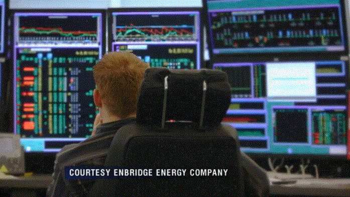 Enbridge’s state-of-the-art control room.