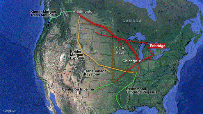 A map illustrates U.S. pipelines.