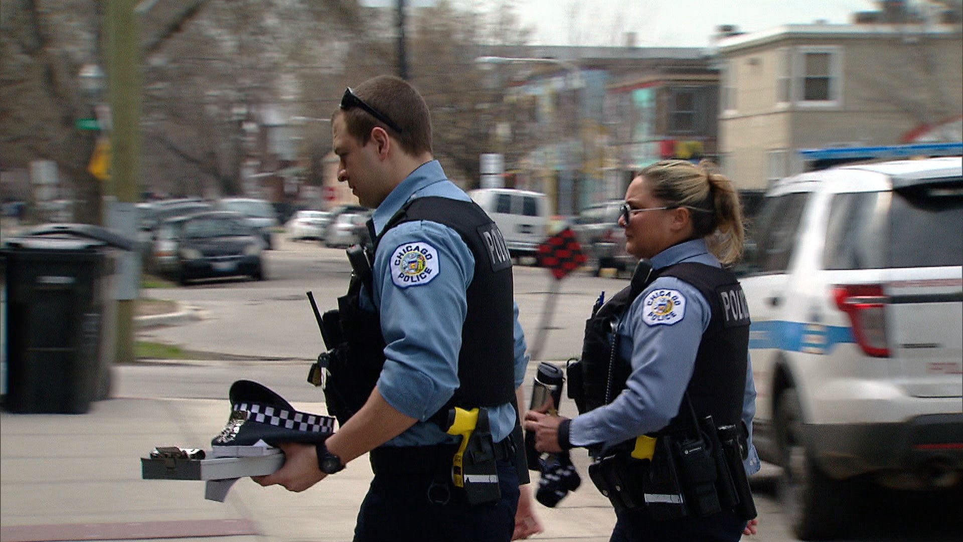 Blue hair police officer in Chicago - wide 7