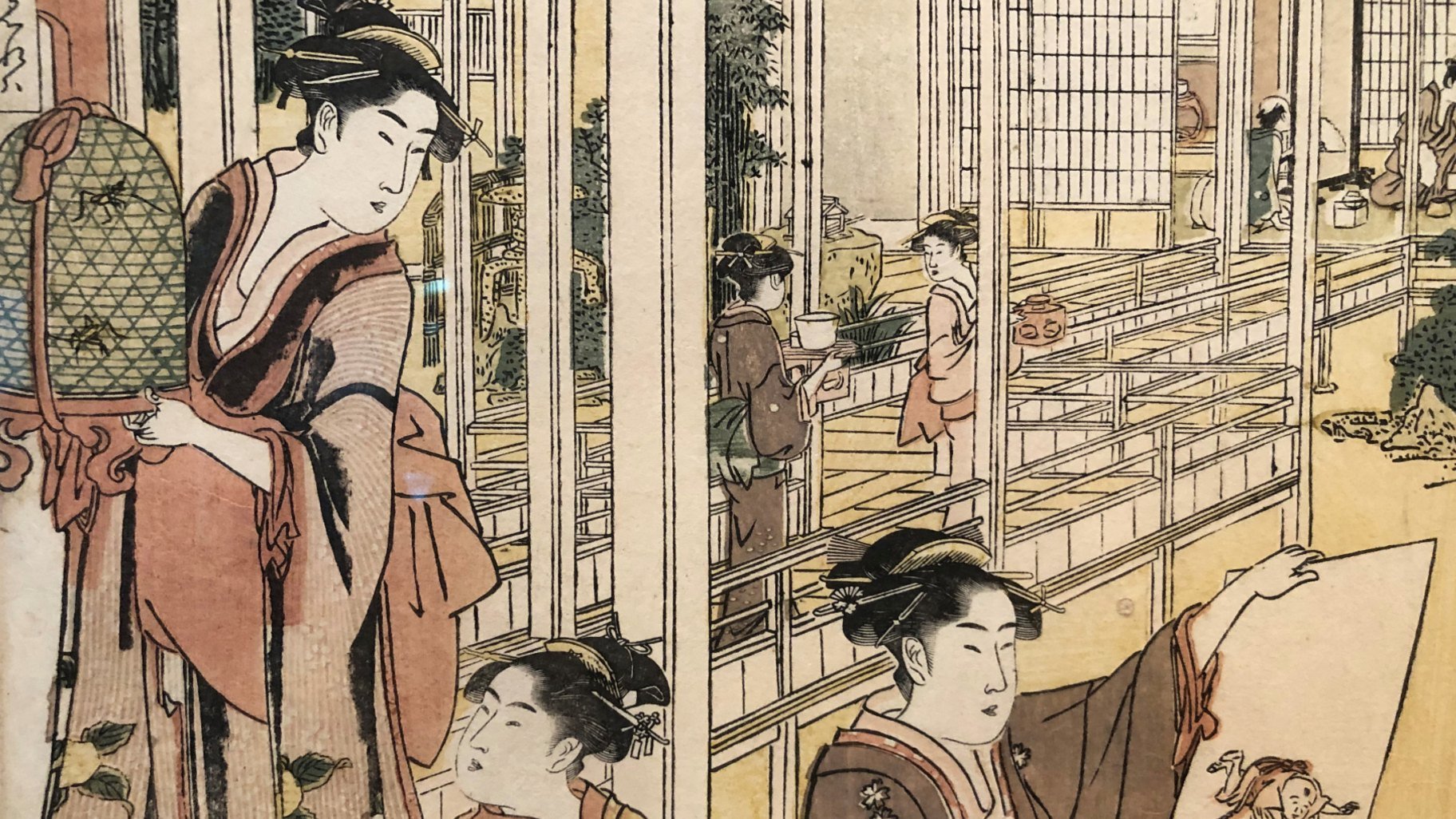 Artwork on display in “Hokusai and Ukiyo-e: The Floating World” at the Cleve Carney Museum of Art. (Marc Vitali / WTTW News)
