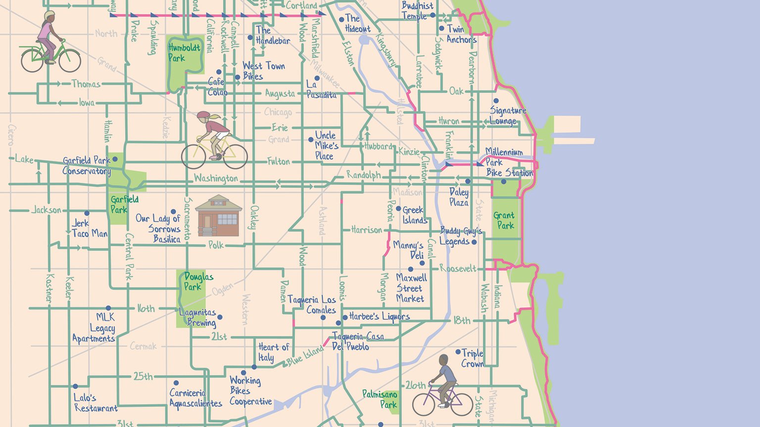 Chicago Bike Lane Map New Chicago Bike Map Highlights Most 'Mellow' Routes | Chicago 