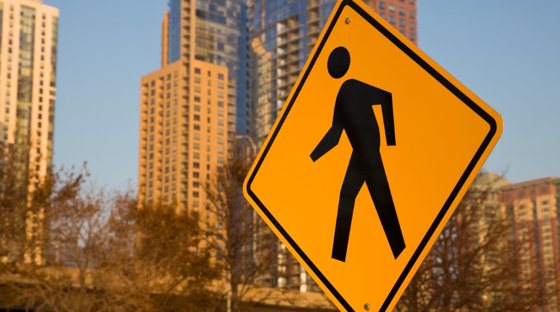 File photo of a pedestrian crossing sign. (benkrut / iStock)