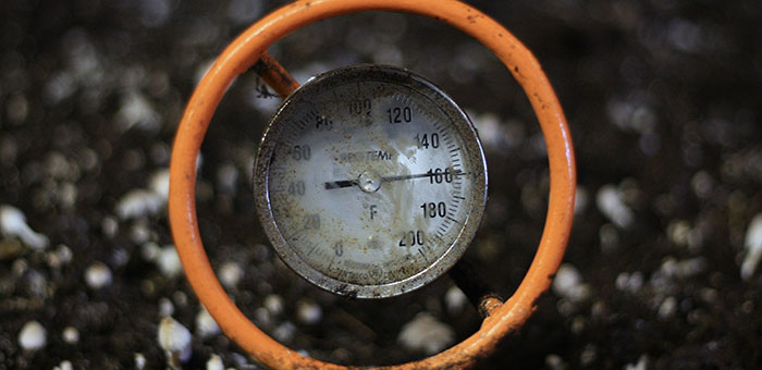 Thermometer at 160 degrees
