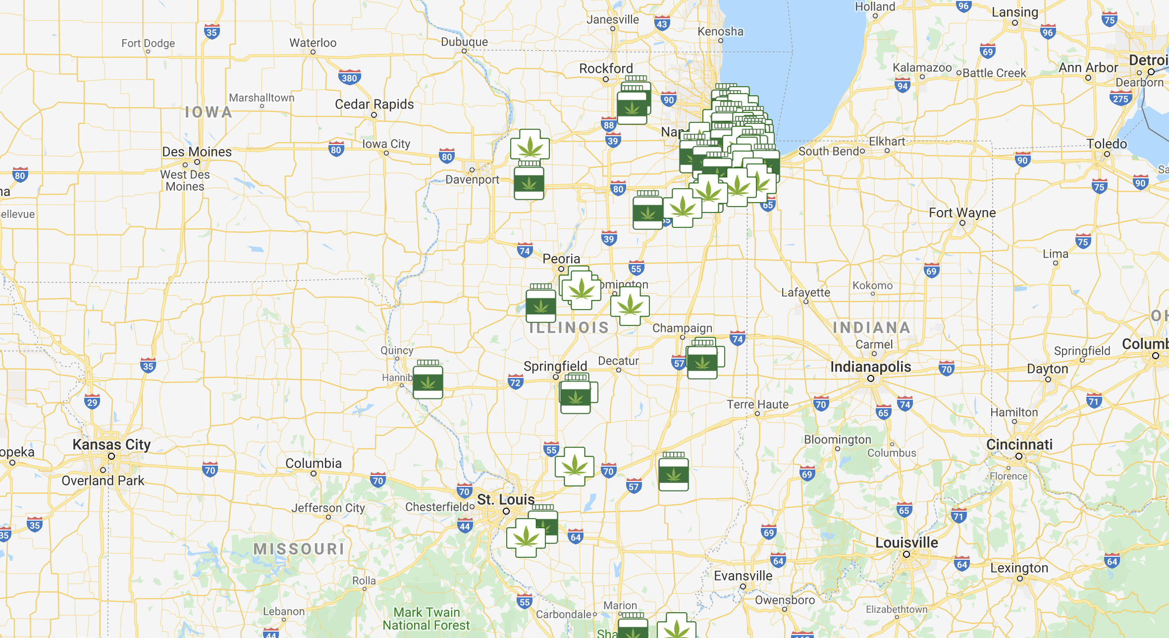 Map of Marijuana Dispensaries in Illinois Chicago News WTTW