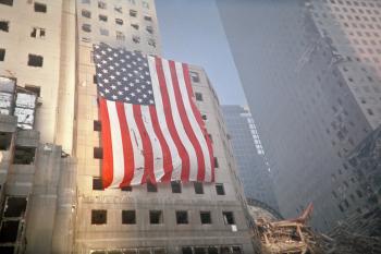 American Flag at Ground Zero. Image Credit: Nicola McClean. Click here to view photo gallery.
