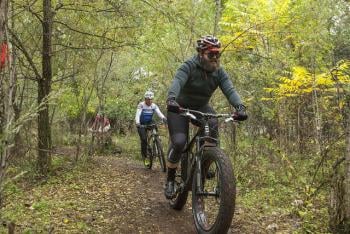 A cyclist tests the trails at the first event at Big Marsh in Oct. 2014; photo credit:  Thomas' Photographic Services