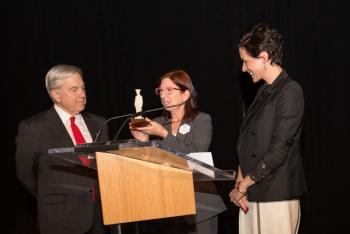 Garance Dore receives the Fashion Inspiration Award from the Museum of Science and Industry; credit: Jeff Schear/Museum of Science and Industry