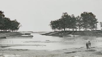 Unimproved site of Jackson Park before the World's Columbian Exposition. Photograph by C. D. Arnold. The Art Institute of Chicago