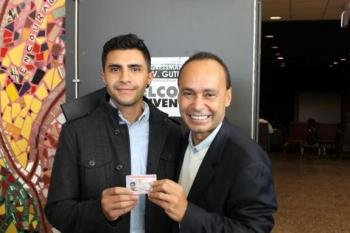 José Quintero and Congressman Luis Gutierrez