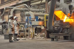 Excel's foundry melts bronze, manganese steel, iron, copper, and nickel. Click image to view photo gallery. / Michael Lipkin