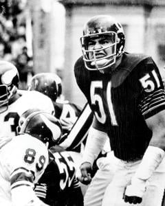 Chicago Bears linebacker Dick Butkus. (Photo © Chicago Tribune)