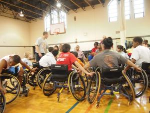 Skyhawks basketball practice