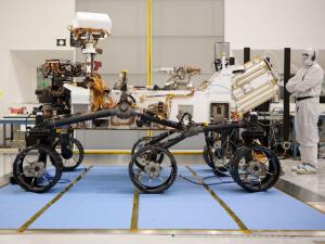 NASA's Curiosity rover in profile; photo credit: NASA/JPL-Caltech