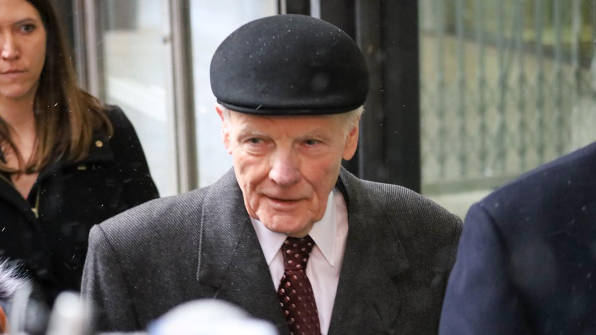 Former Illinois House Speaker Michael Madigan leaves Chicago’s Dirksen Federal Courthouse on Feb. 12, 2025, after a jury convicted him on 10 corruption counts, including bribery. (Andrew Adams / Capitol News Illinois)