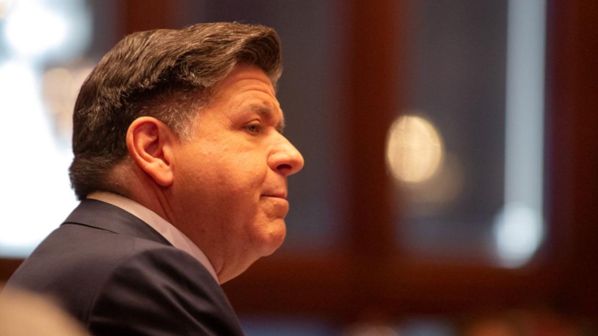 Gov. JB Pritzker delivers his 2026 State of the State address in the Illinois Capitol on Feb. 18, 2026. (Jerry Nowicki / Capitol News Illinois)