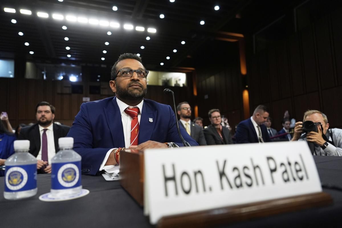 FBI Director Kash Patel appears before the Senate Judiciary Committee for his first oversight hearing, Tuesday, Sept. 16, 2025, at the Capitol in Washington. (AP Photo / Julia Demaree Nikhinson)