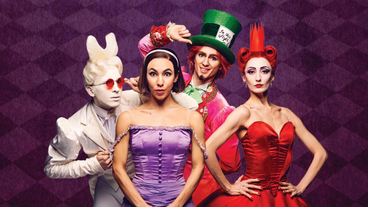 Stefan Gonçalvez, Amanda Assucena, Jonathan Dole and Victoria Jaiani from the cast of “Alice’s Adventures in Wonderland.” (Todd Rosenberg)