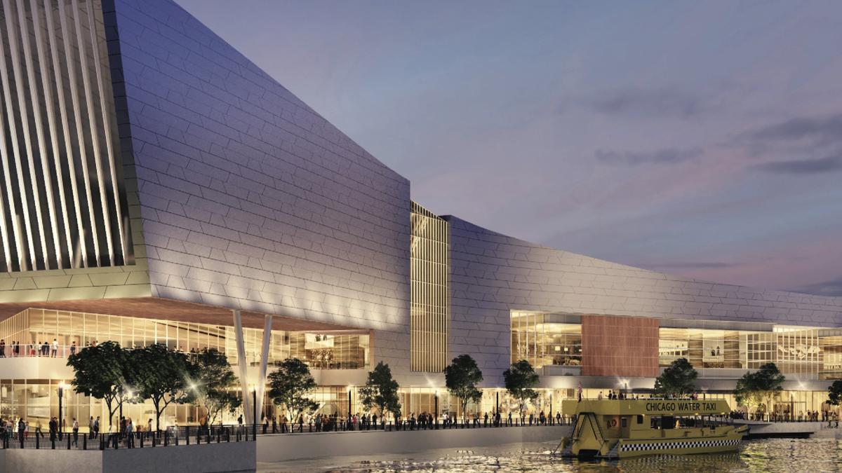 Bally’s casino and resort is being built on what was once the Chicago Tribune printing plant and newsroom near Chicago Avenue and Halsted Street. (Provided)