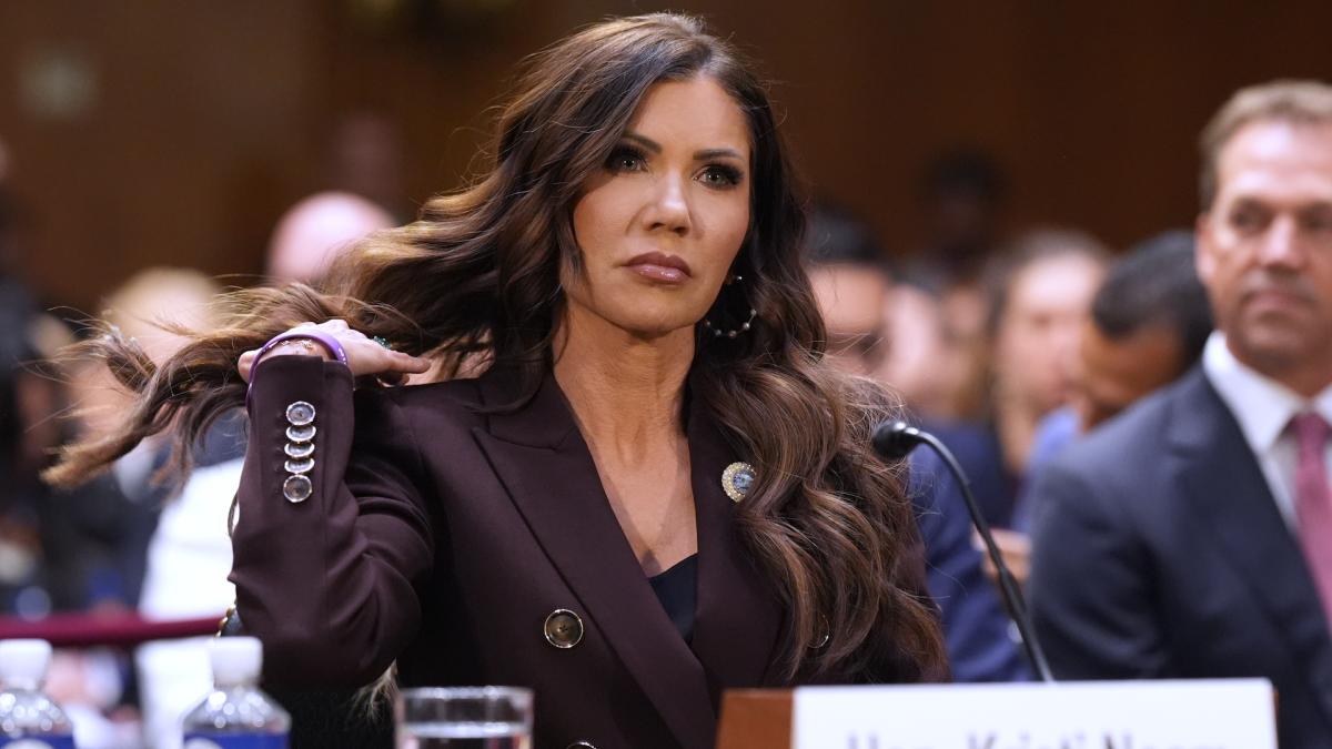 Homeland Security Secretary Kristi Noem appears for an oversight hearing before the Senate Judiciary Committee, at the Capitol in Washington, Tuesday, March 3, 2026. (AP Photo/J. Scott Applewhite)