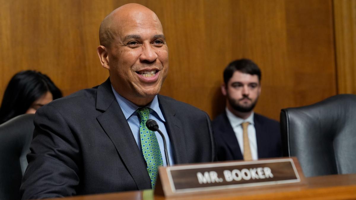 Sen. Cory Booker, D-N.J., speaks during a hearing on Capitol Hill in Washington, May 21, 2024. (AP Photo/Susan Walsh, File)