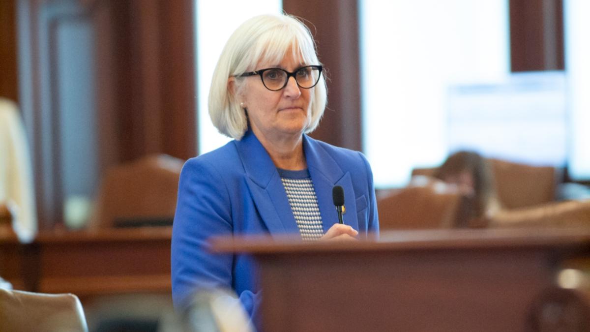 State Sen. Mary Edly-Allen is pictured on the Senate floor on Wednesday, May 21, 2025. (Jerry Nowicki / Capitol News Illinois)