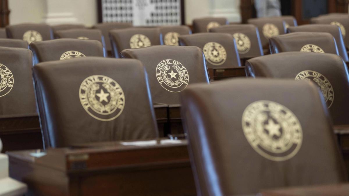 The House of Representatives attempts to convene but cannot due to Texas Democrats breaking quorum at the Texas Capitol in Austin, Tuesday, Aug. 12, 2025. (Mikala Compton /Austin American-Statesman via AP)