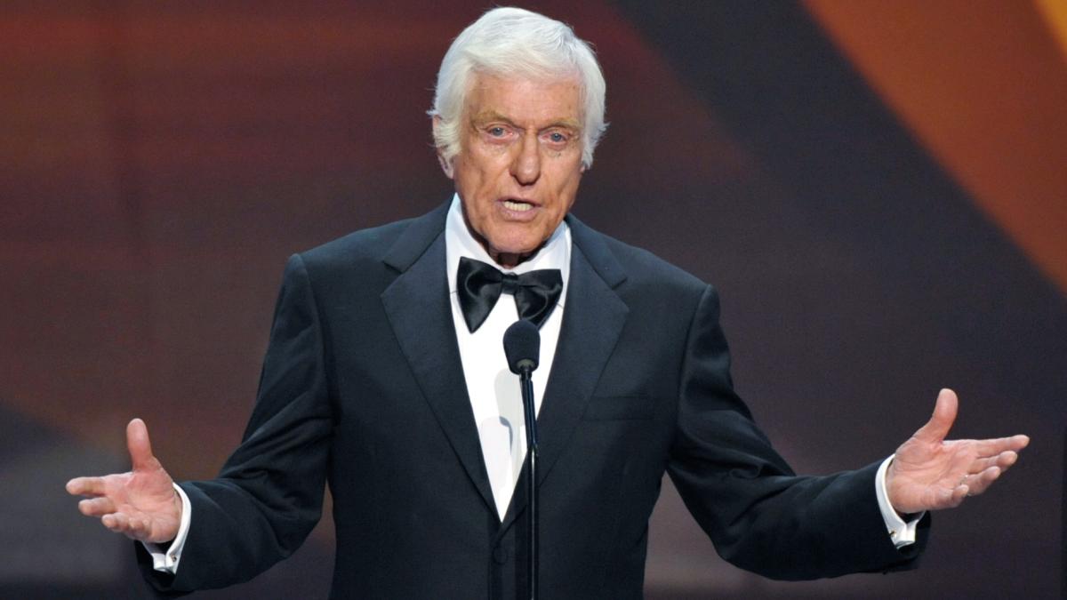 Dick Van Dyke speaks at the 19th Annual Screen Actors Guild Awards in Los Angeles on Jan. 27, 2013. (Photo by John Shearer / Invision/AP, File)