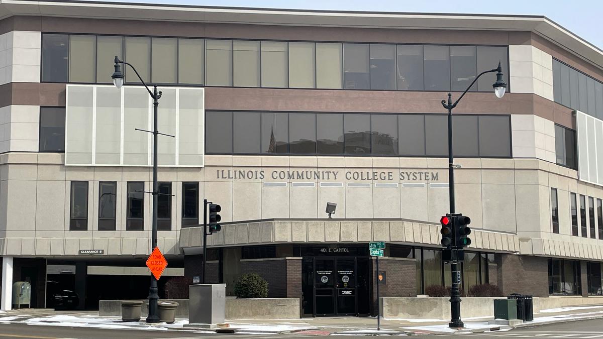 The Illinois Community College System headquarters is pictured in downtown Springfield. (Andrew Campbell / Capitol News Illinois)