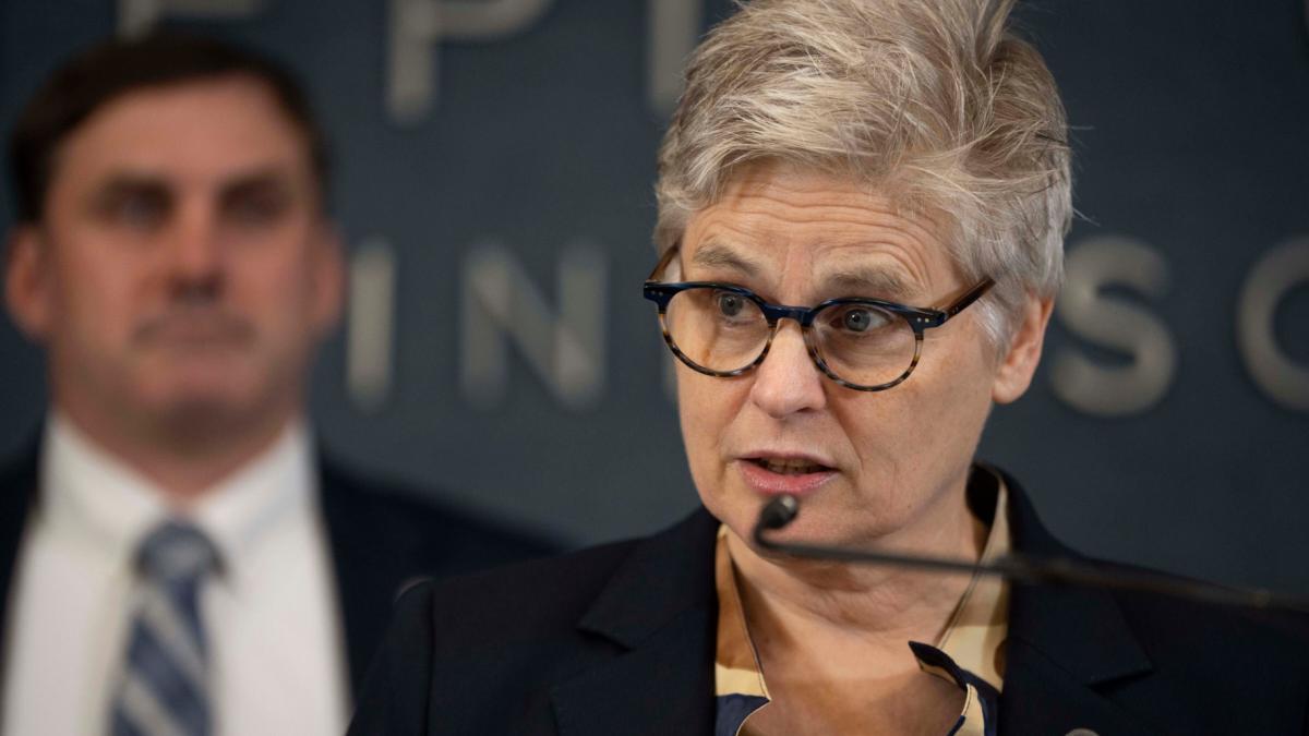 Hennepin County Attorney Mary Moriarty speaks during a news conference at the Hennepin County Government Center on Aug. 14, 2025, in Minneapolis. (Renée Jones Schneider / Star Tribune via AP, File)