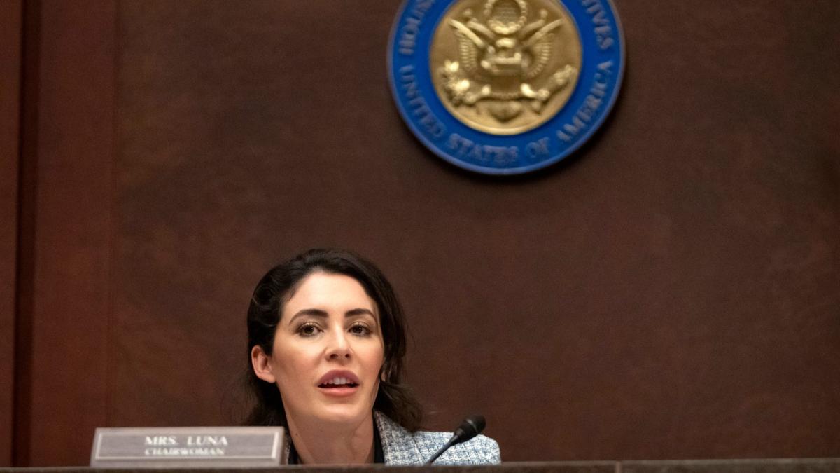 Rep. Anna Paulina Luna, R-Fla., speaks during a hearing of the House Task Force on the Declassification of Federal Secrets on Capitol Hill, Tuesday, April 1, 2025, in Washington. (AP Photo / Mark Schiefelbein)
