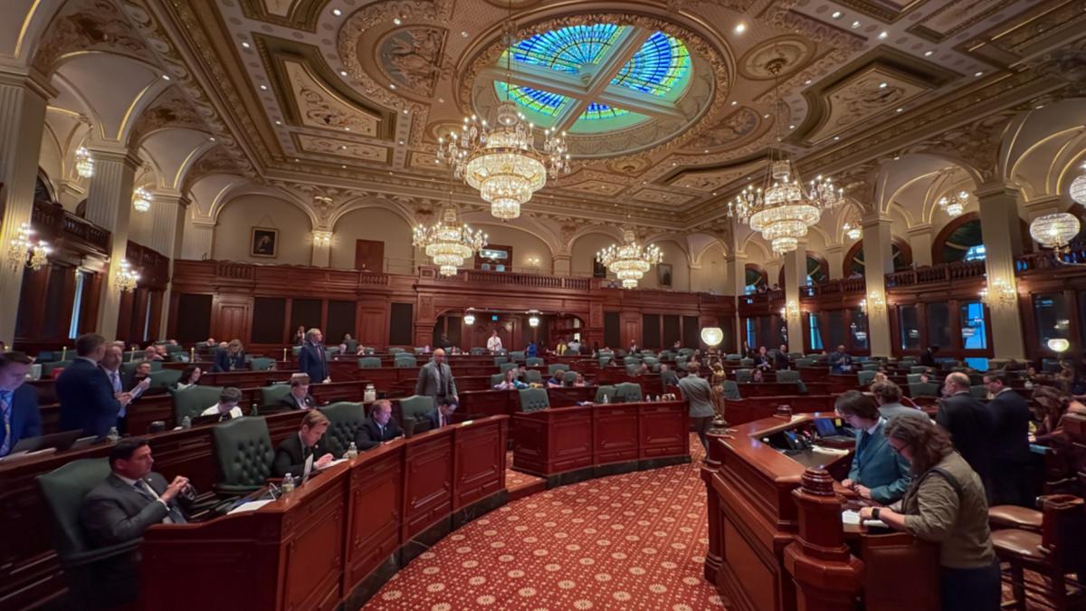 The Illinois House is pictured in the waning hours of the spring legislative session on Saturday, May 31, 2025. (Jerry Nowicki / Capitol News Illinois)