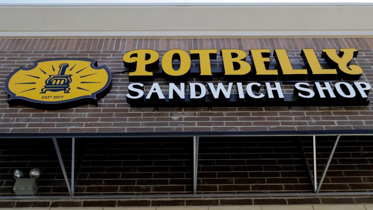 The entrance to Potbelly sandwich store seen in Mount Prospect, Ill., on May 13, 2020. (AP Photo / Nam Y. Huh, File)